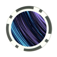 Blue And Purple Stripes Poker Chip Card Guard by Dazzleway