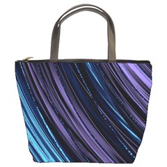 Blue And Purple Stripes Bucket Bag by Dazzleway