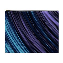 Blue And Purple Stripes Cosmetic Bag (xl) by Dazzleway