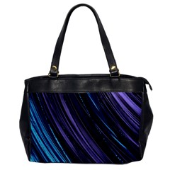 Blue And Purple Stripes Oversize Office Handbag by Dazzleway