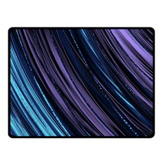 Blue And Purple Stripes Double Sided Fleece Blanket (small)  by Dazzleway