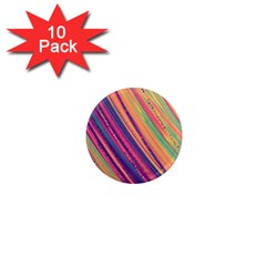 Colorful Stripes 1  Mini Magnet (10 Pack)  by Dazzleway