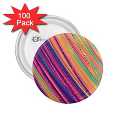 Colorful Stripes 2 25  Buttons (100 Pack)  by Dazzleway