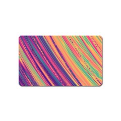 Colorful Stripes Magnet (name Card) by Dazzleway