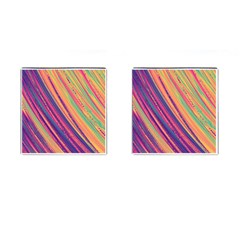 Colorful Stripes Cufflinks (square) by Dazzleway