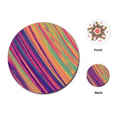 Colorful Stripes Playing Cards Single Design (round) by Dazzleway