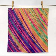 Colorful Stripes Face Towel by Dazzleway