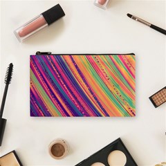 Colorful Stripes Cosmetic Bag (small) by Dazzleway