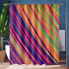 Colorful Stripes Shower Curtain 60  X 72  (medium)  by Dazzleway