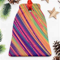 Colorful Stripes Bell Ornament (two Sides) by Dazzleway