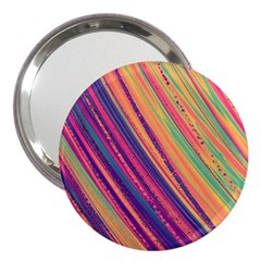 Colorful Stripes 3  Handbag Mirrors by Dazzleway