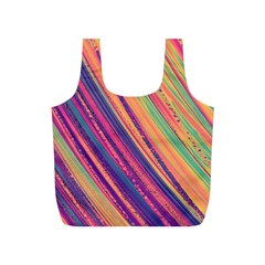 Colorful Stripes Full Print Recycle Bag (s) by Dazzleway