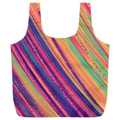 Colorful Stripes Full Print Recycle Bag (xl) by Dazzleway