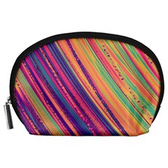 Colorful Stripes Accessory Pouch (large) by Dazzleway