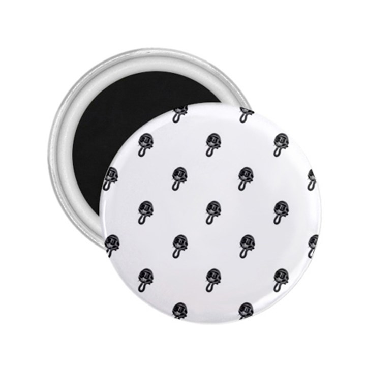 Aviator Helmet Motif Print Pattern 2.25  Magnets