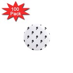 Aviator Helmet Motif Print Pattern 1  Mini Magnets (100 pack)  Front