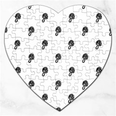 Aviator Helmet Motif Print Pattern Jigsaw Puzzle (heart) by dflcprintsclothing