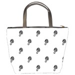 Aviator Helmet Motif Print Pattern Bucket Bag Back