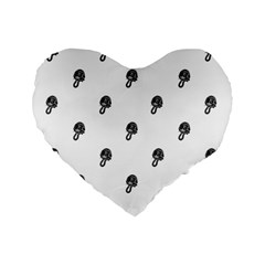 Aviator Helmet Motif Print Pattern Standard 16  Premium Heart Shape Cushions