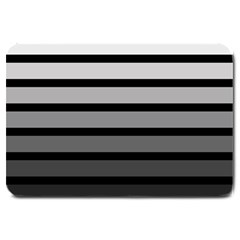 9 Bar Monochrome Fade Large Doormat  by WetdryvacsLair