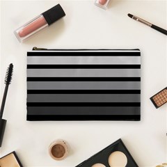 9 Bar Monochrome Fade Cosmetic Bag (medium) by WetdryvacsLair