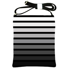 9 Bar Monochrome Fade Shoulder Sling Bag by WetdryvacsLair