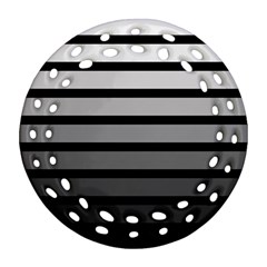 9 Bar Monochrome Fade Ornament (round Filigree) by WetdryvacsLair