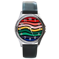 Nine 9 Bar Rainbow Sea Sickness Round Metal Watch by WetdryvacsLair