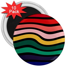 Nine 9 Bar Rainbow Sea Sickness 3  Magnets (10 Pack)  by WetdryvacsLair