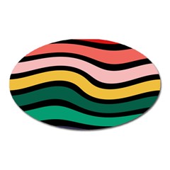 Nine 9 Bar Rainbow Sea Sickness Oval Magnet by WetdryvacsLair