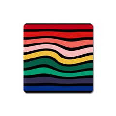 Nine 9 Bar Rainbow Sea Sickness Square Magnet by WetdryvacsLair