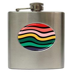 Nine 9 Bar Rainbow Sea Sickness Hip Flask (6 Oz) by WetdryvacsLair