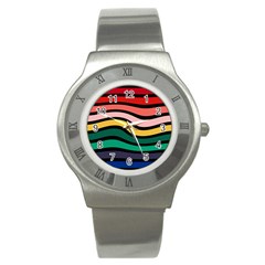 Nine 9 Bar Rainbow Sea Sickness Stainless Steel Watch by WetdryvacsLair