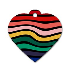 Nine 9 Bar Rainbow Sea Sickness Dog Tag Heart (two Sides) by WetdryvacsLair