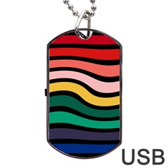 Nine 9 Bar Rainbow Sea Sickness Dog Tag Usb Flash (one Side) by WetdryvacsLair