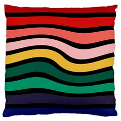 Nine 9 Bar Rainbow Sea Sickness Large Cushion Case (two Sides) by WetdryvacsLair