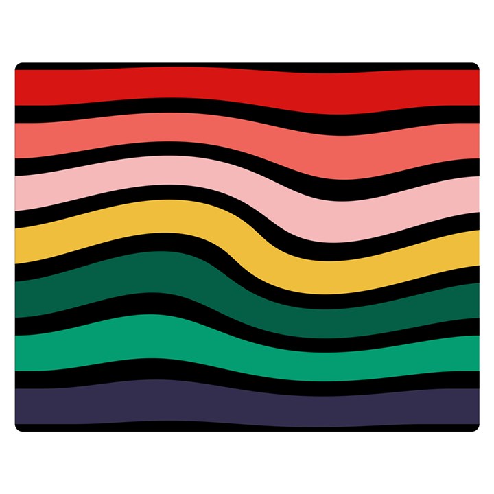 Nine 9 Bar Rainbow Sea Sickness Double Sided Flano Blanket (Medium) 