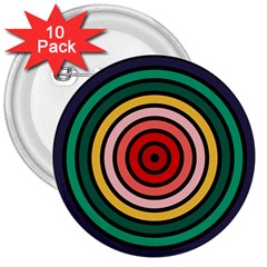 Nine 9 Bar Rainbow Target 3  Buttons (10 Pack)  by WetdryvacsLair