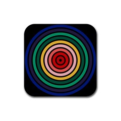 Nine 9 Bar Rainbow Target Rubber Square Coaster (4 Pack)  by WetdryvacsLair