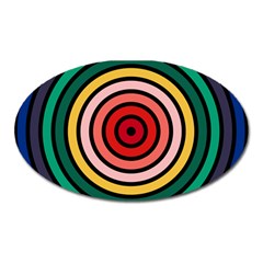 Nine 9 Bar Rainbow Target Oval Magnet by WetdryvacsLair