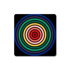 Nine 9 Bar Rainbow Target Square Magnet by WetdryvacsLair