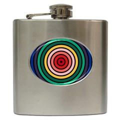 Nine 9 Bar Rainbow Target Hip Flask (6 Oz) by WetdryvacsLair