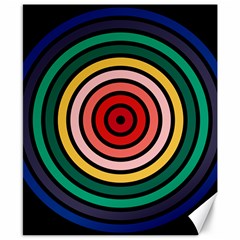 Nine 9 Bar Rainbow Target Canvas 8  X 10  by WetdryvacsLair