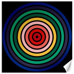 Nine 9 Bar Rainbow Target Canvas 16  X 16  by WetdryvacsLair