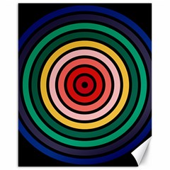 Nine 9 Bar Rainbow Target Canvas 16  X 20  by WetdryvacsLair