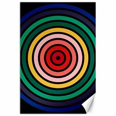 Nine 9 Bar Rainbow Target Canvas 20  X 30  by WetdryvacsLair