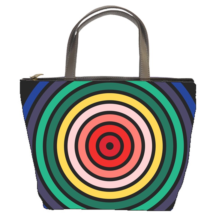 Nine 9 Bar Rainbow Target Bucket Bag