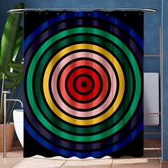 Nine 9 Bar Rainbow Target Shower Curtain 60  X 72  (medium)  by WetdryvacsLair