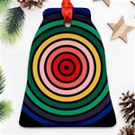 Nine 9 Bar Rainbow Target Ornament (Bell) Front