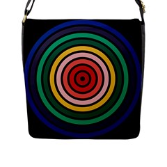 Nine 9 Bar Rainbow Target Flap Closure Messenger Bag (l) by WetdryvacsLair